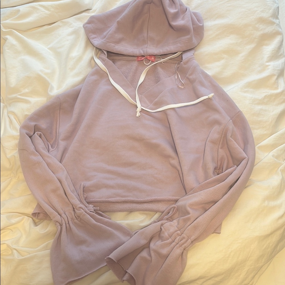 Lavender Hoodie with Bell Sleeves